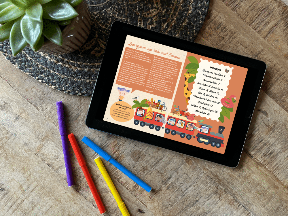 Tablet E-book Duurzaam op reisgidsje